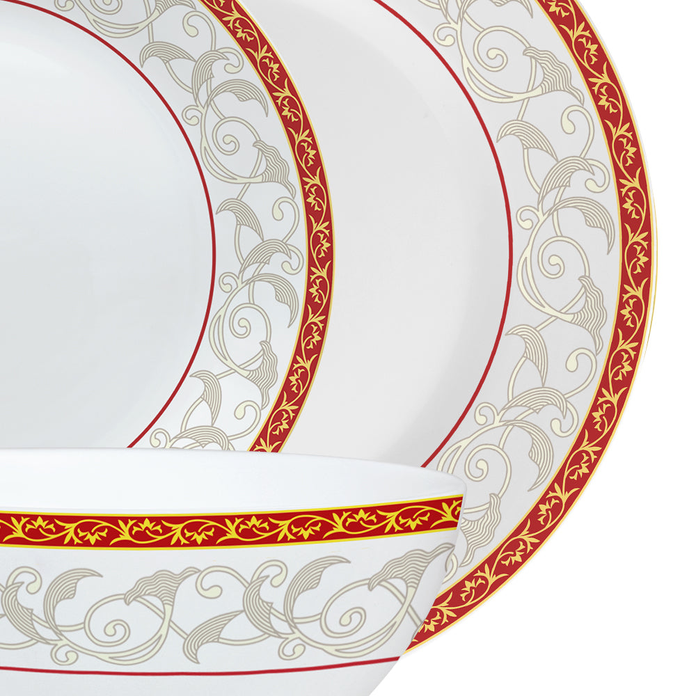 Larah by Borosil Ragina Dinner Set 45 pc Set: Serves 6