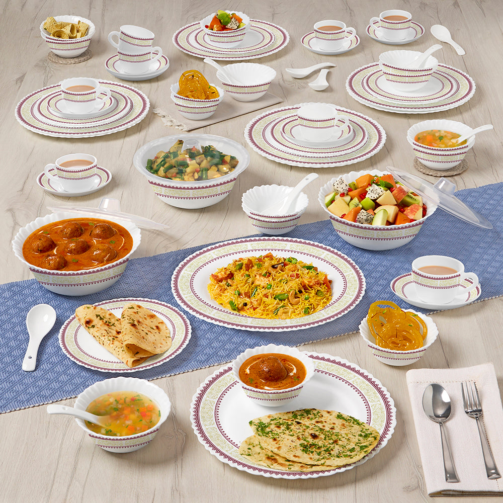 Larah by Borosil Elega Dinner Set 63 pc