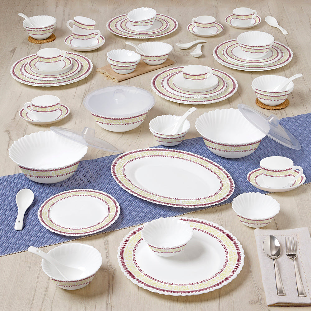 Larah by Borosil Elega Dinner Set 63 pc