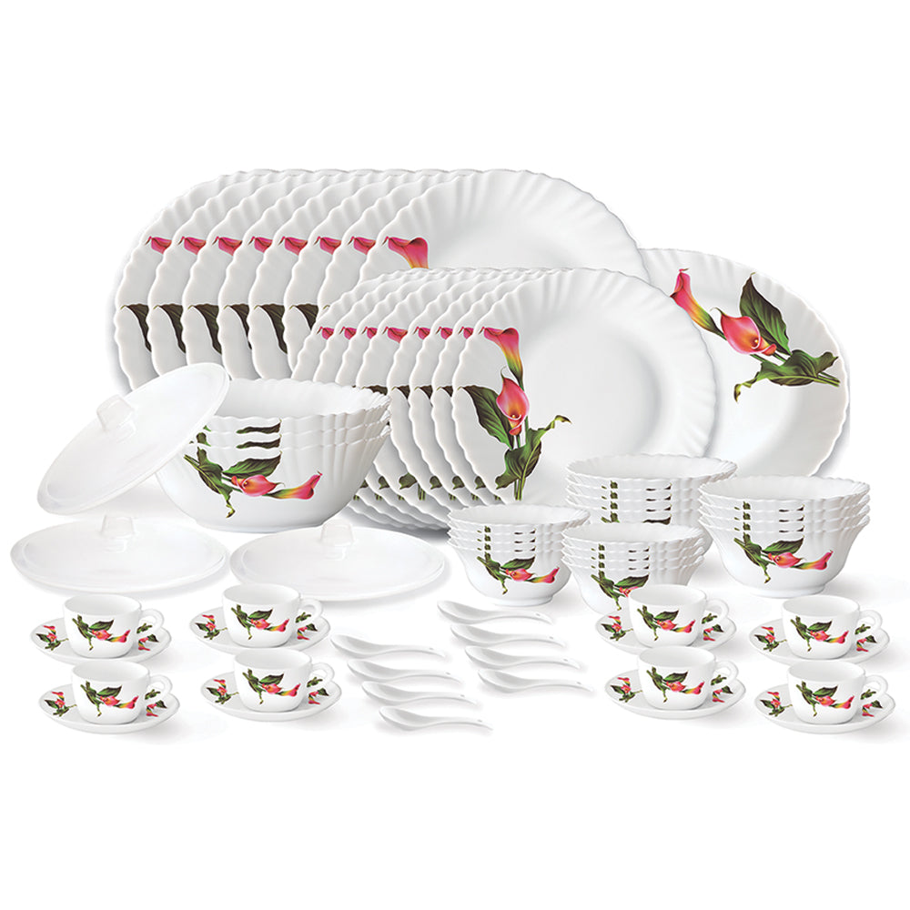 Larah by Borosil Stargazer Dinner Set 63 pc Set: Serves 8