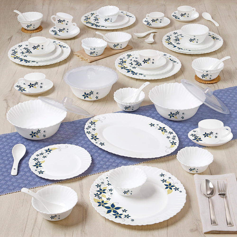 Larah by Borosil Viva Dinner Set 63 pc Set: Serves 8