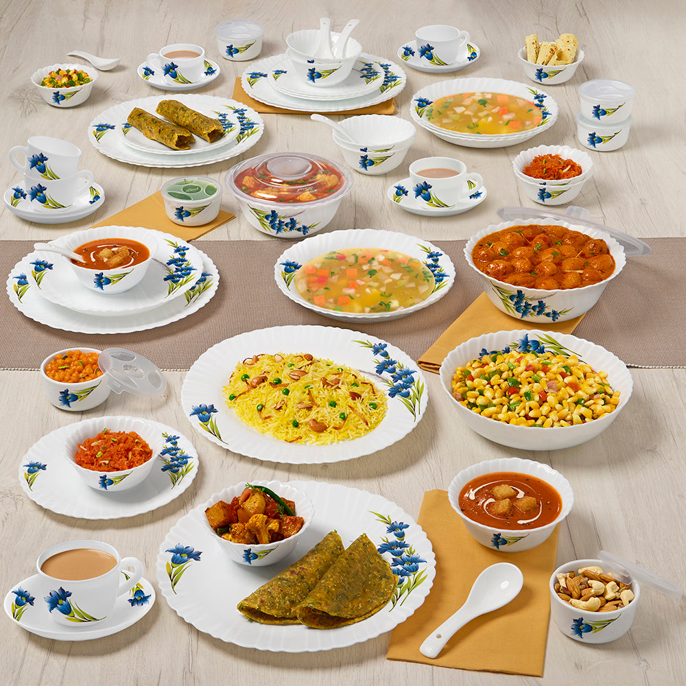 Larah by Borosil Nina Dinner Set 66 pc Set: Serves 6