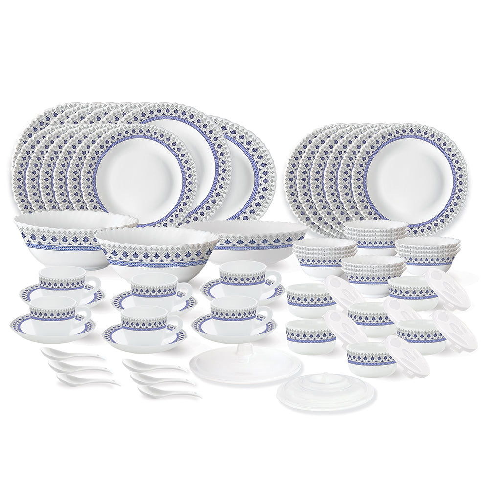 Larah by Borosil Ocean Dinner Set 66 pc Set: Serves 6