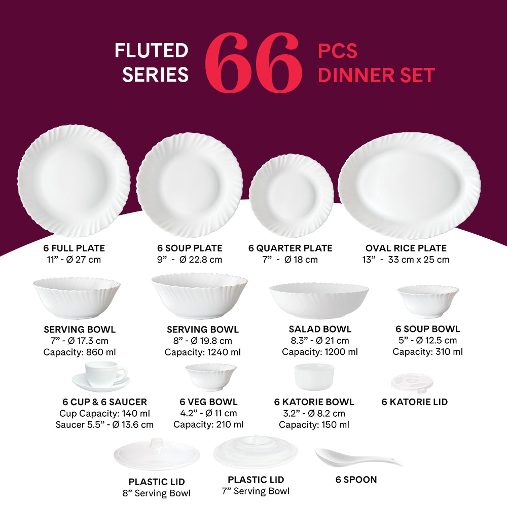 Larah by Borosil, Persia Dinner Set, 37 pc