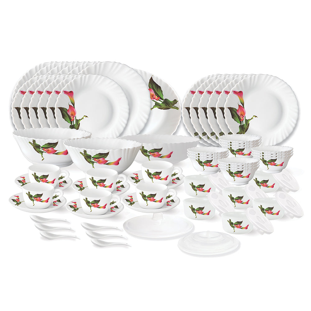 Larah by Borosil Stargazer Dinner Set 66 pc Set: Serves 6