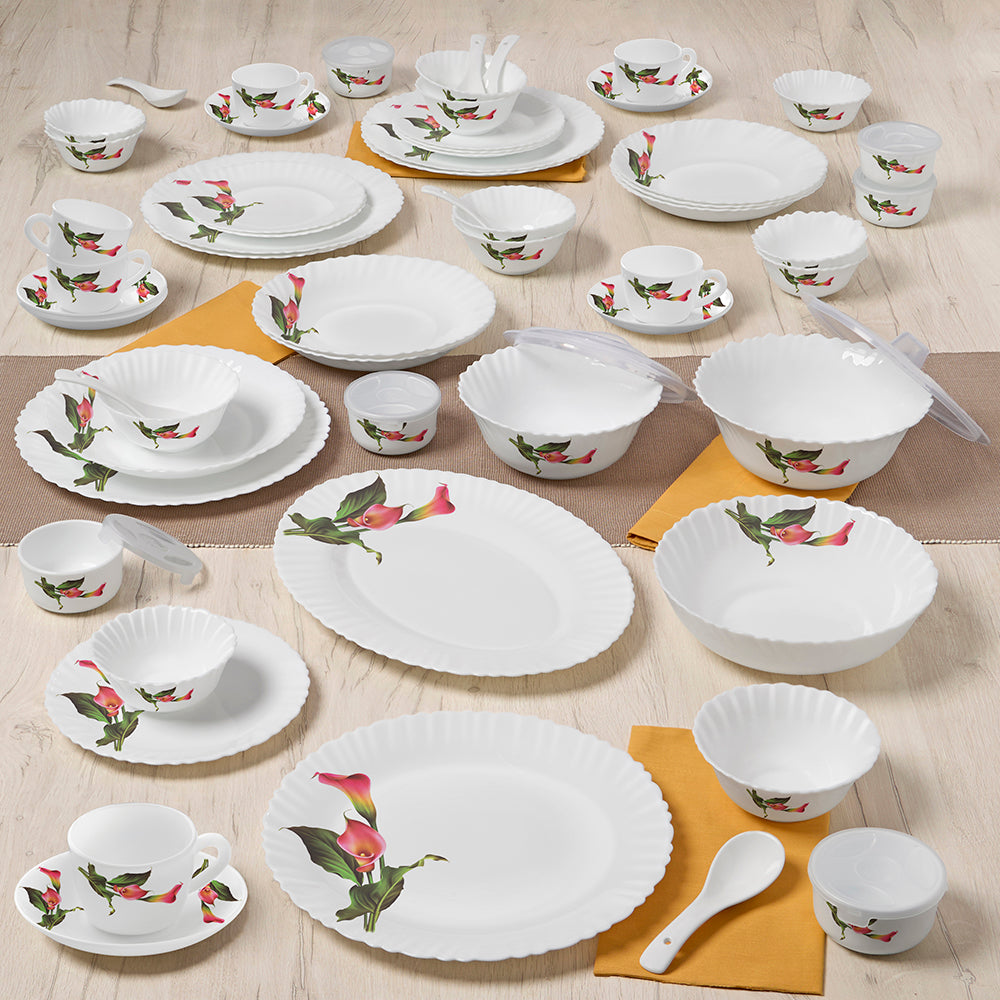 Larah by Borosil Stargazer Dinner Set 66 pc Set: Serves 6