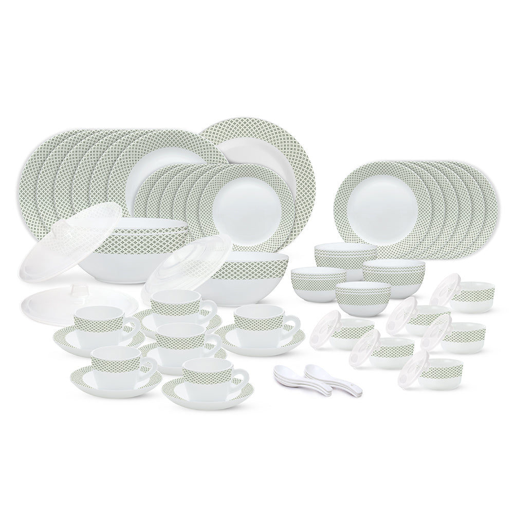 Larah by Borosil, Corsica Dinner Set, 67 pc