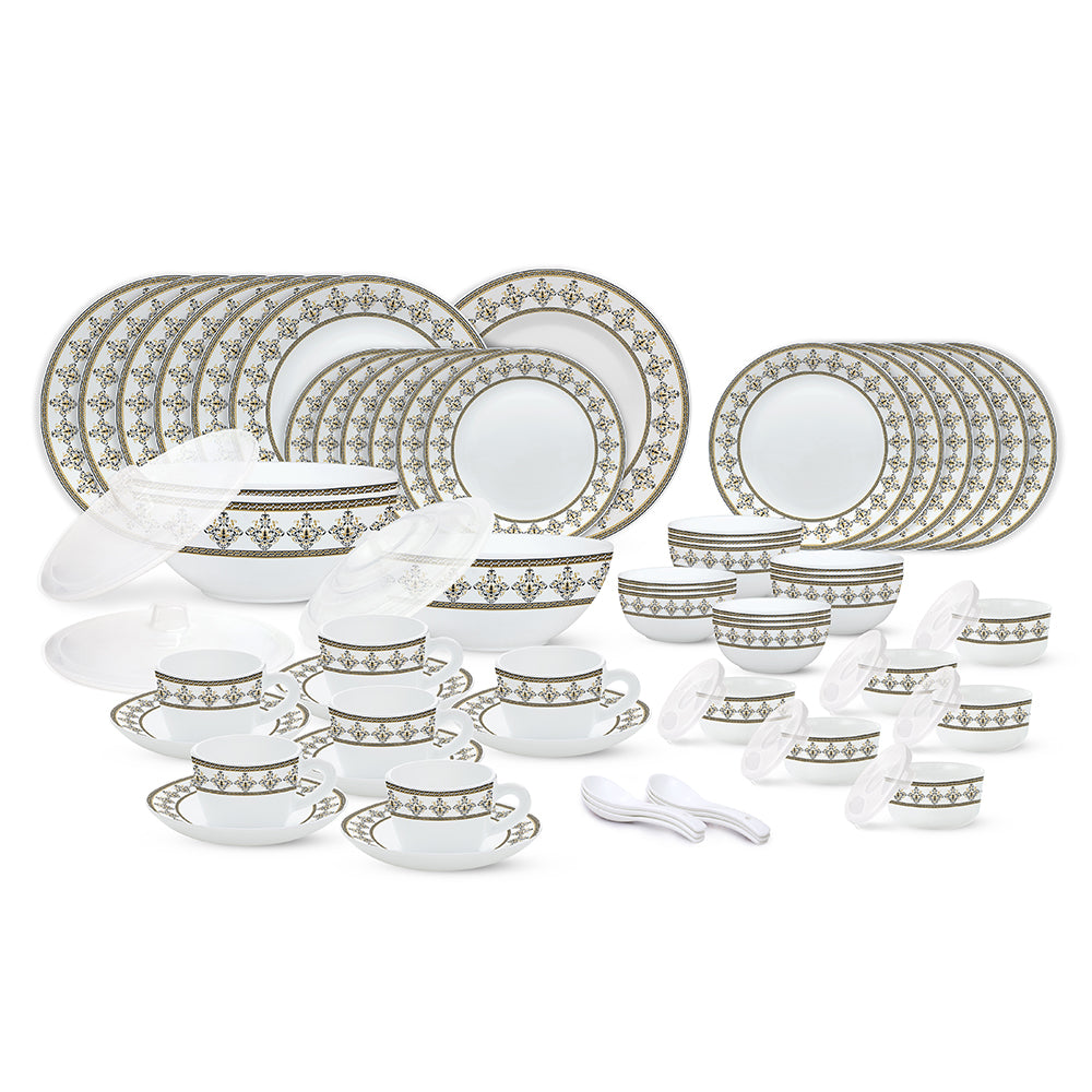 Larah by Borosil Syrah Dinner Set 67 pc Set: Serves 6