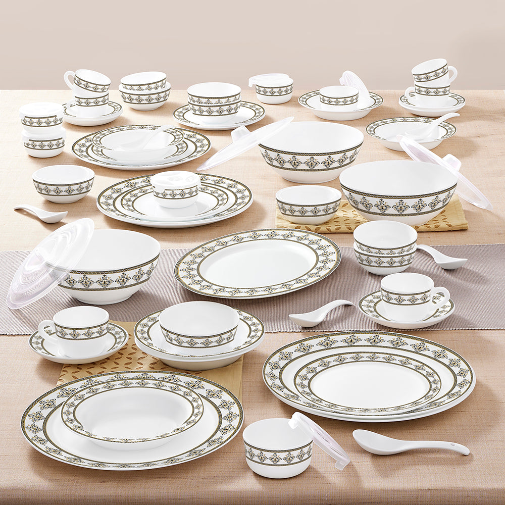 Larah by Borosil Syrah Dinner Set 67 pc Set: Serves 6