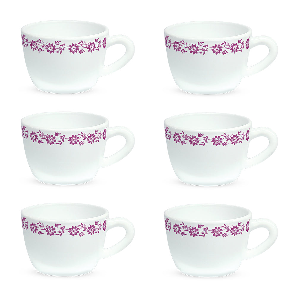 Larah By Borosil Lilac Cup Set 140 ml x 6