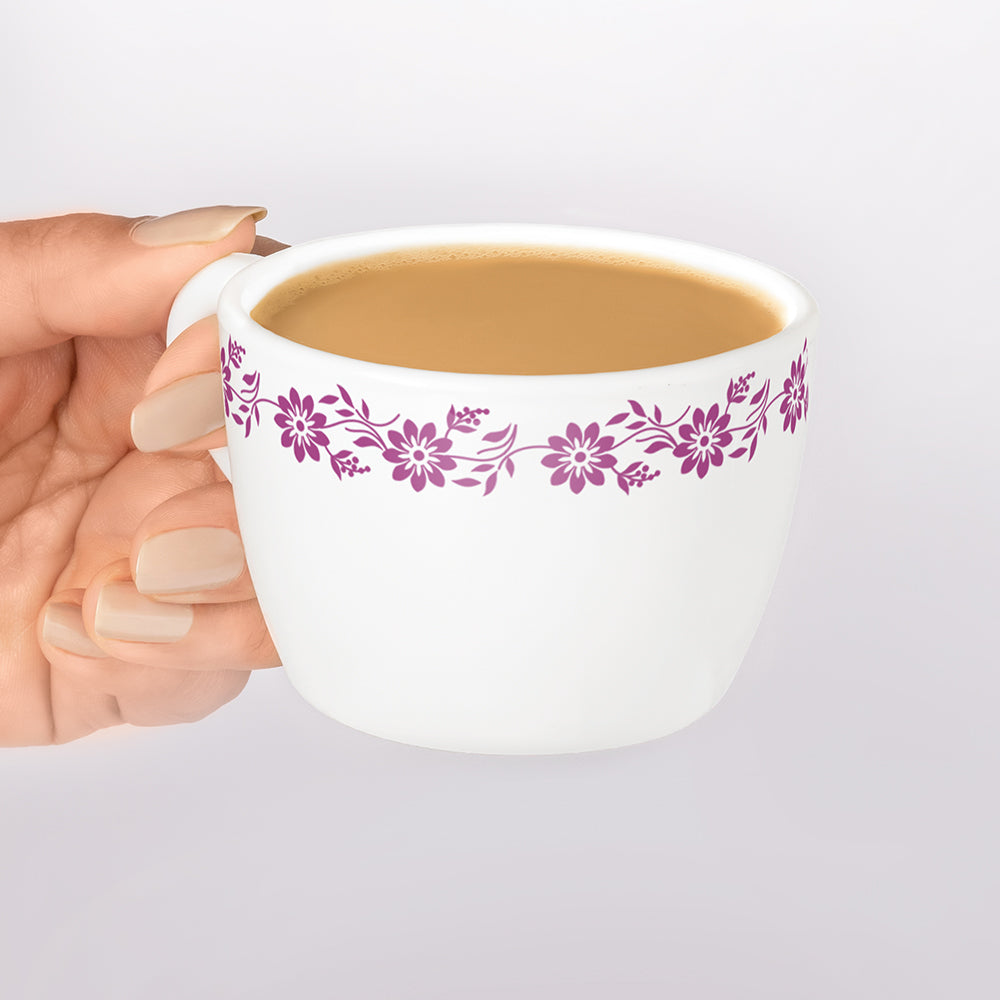 Larah By Borosil Lilac Cup Set 140 ml x 6