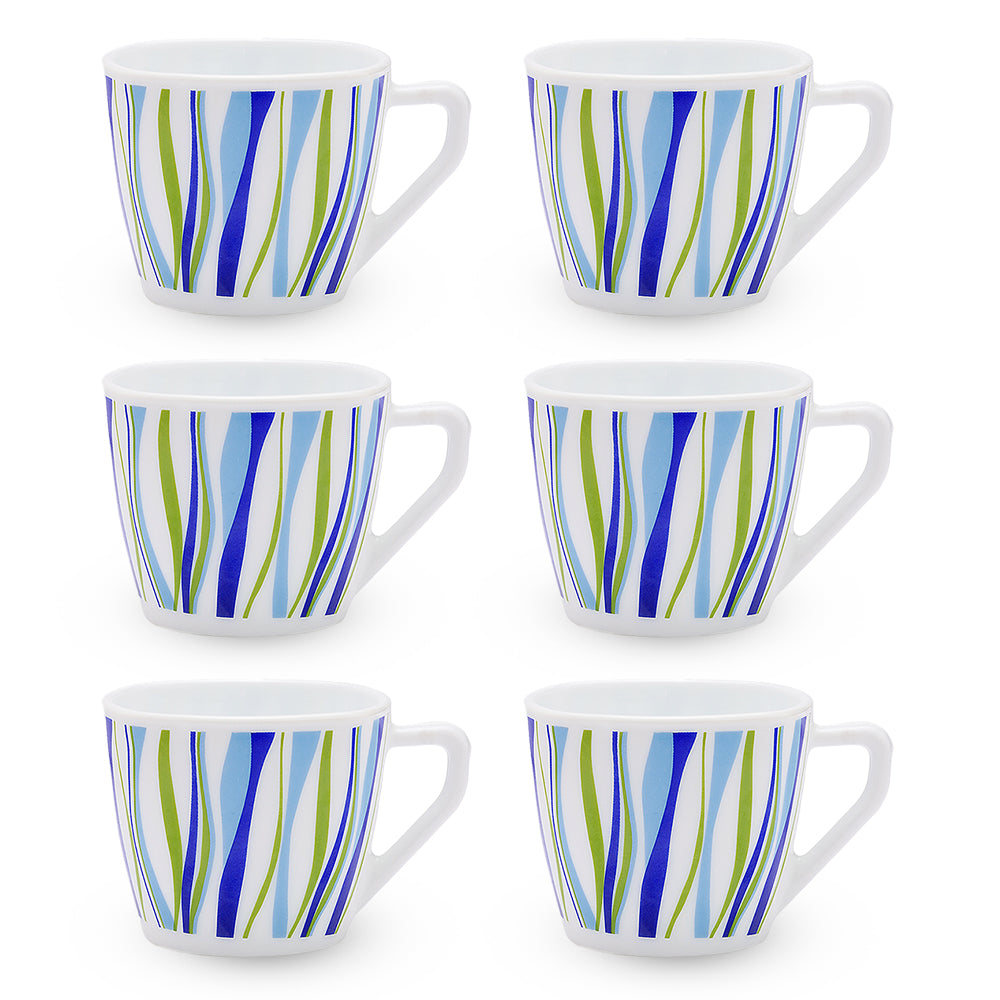Larah By Borosil Rio Blue Cup Set 220 ml x 6