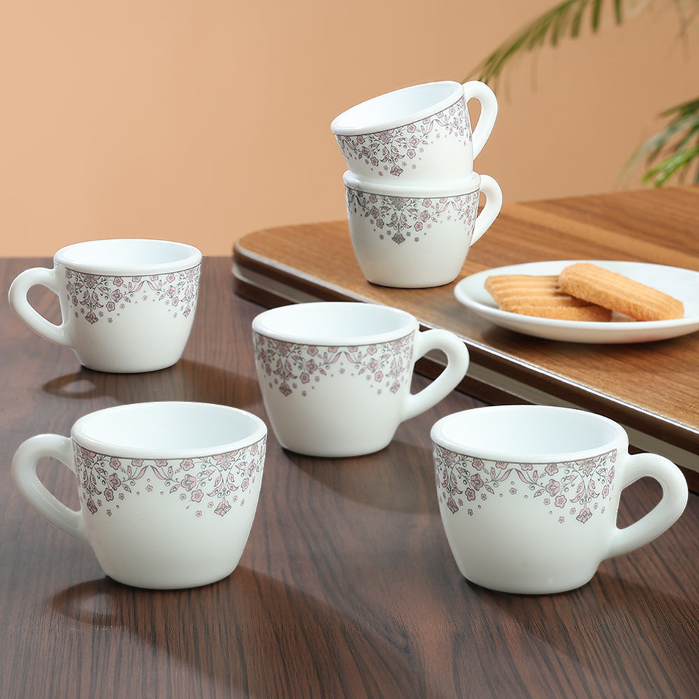 Larah by Borosil Lark Cup Set 90 ml x 6