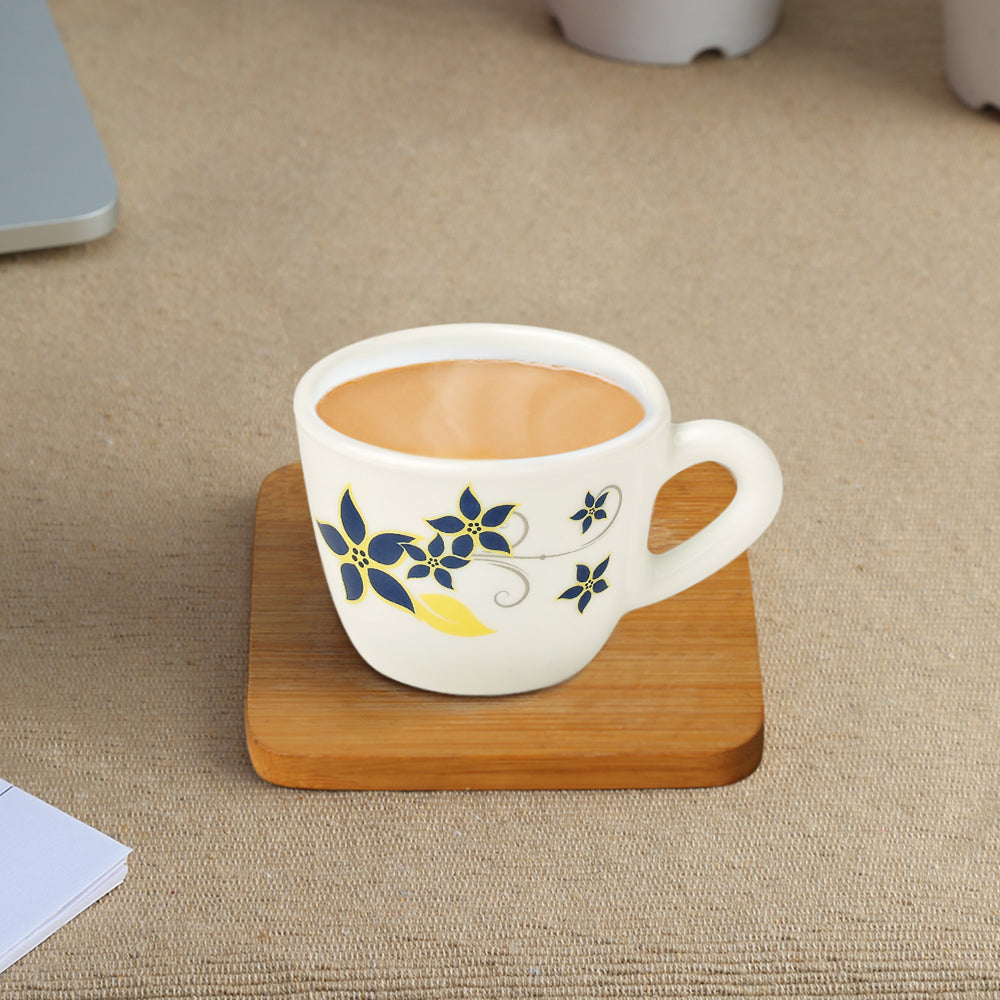 Larah by Borosil, Opalware, Microwave Safe, Viva Cup Set of 6 90 ml x 6