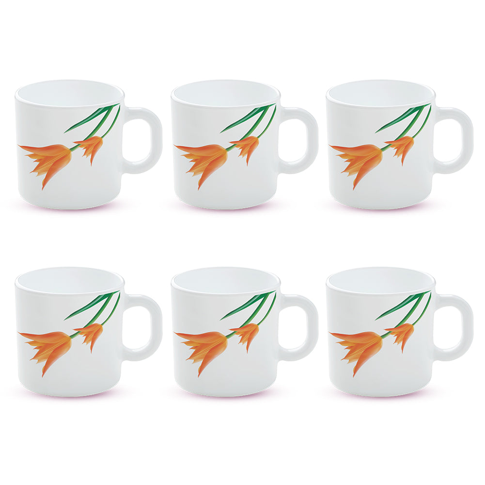 Larah by Borosil Firefly Mug Set 100 ml x 6