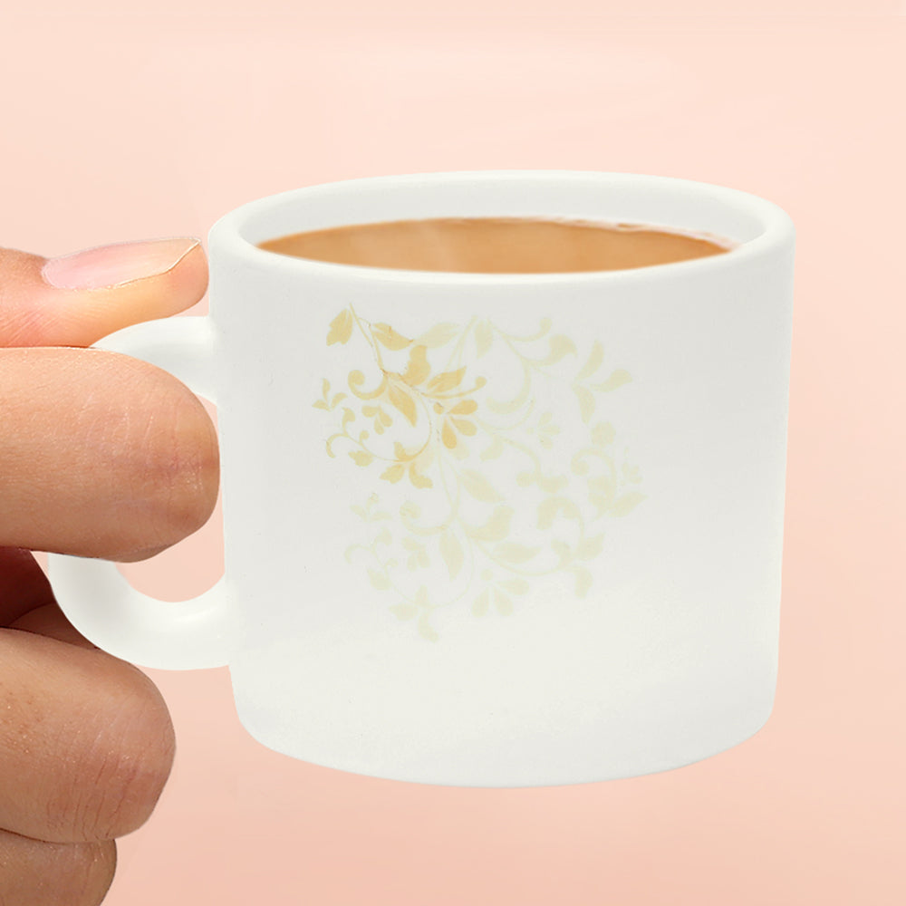 Larah by Borosil Ingot Mug Set 100 ml x 6 (Option 1)