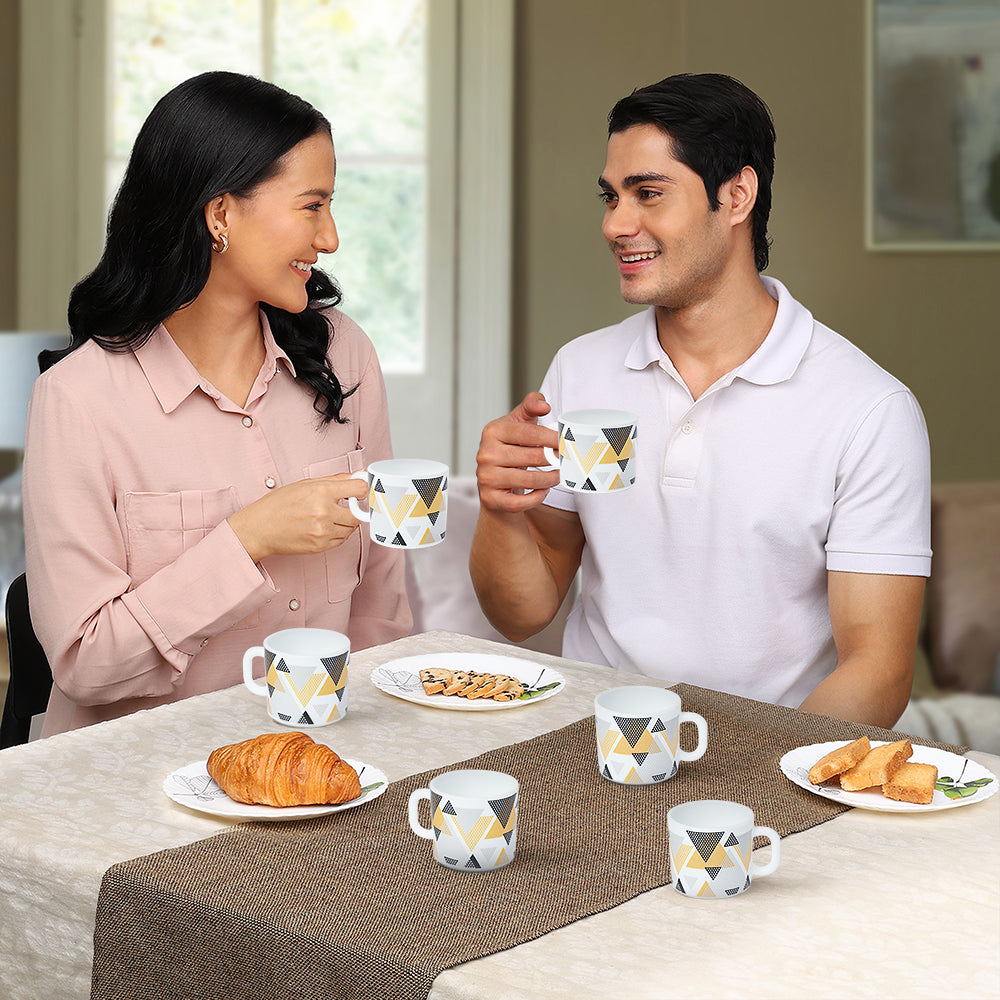 Larah by Borosil Nivaah Mug Set 100 ml x 6