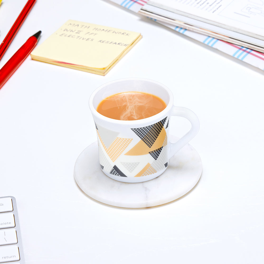 Larah by Borosil Crysta Nivaah Mug Set 100 ml x 6