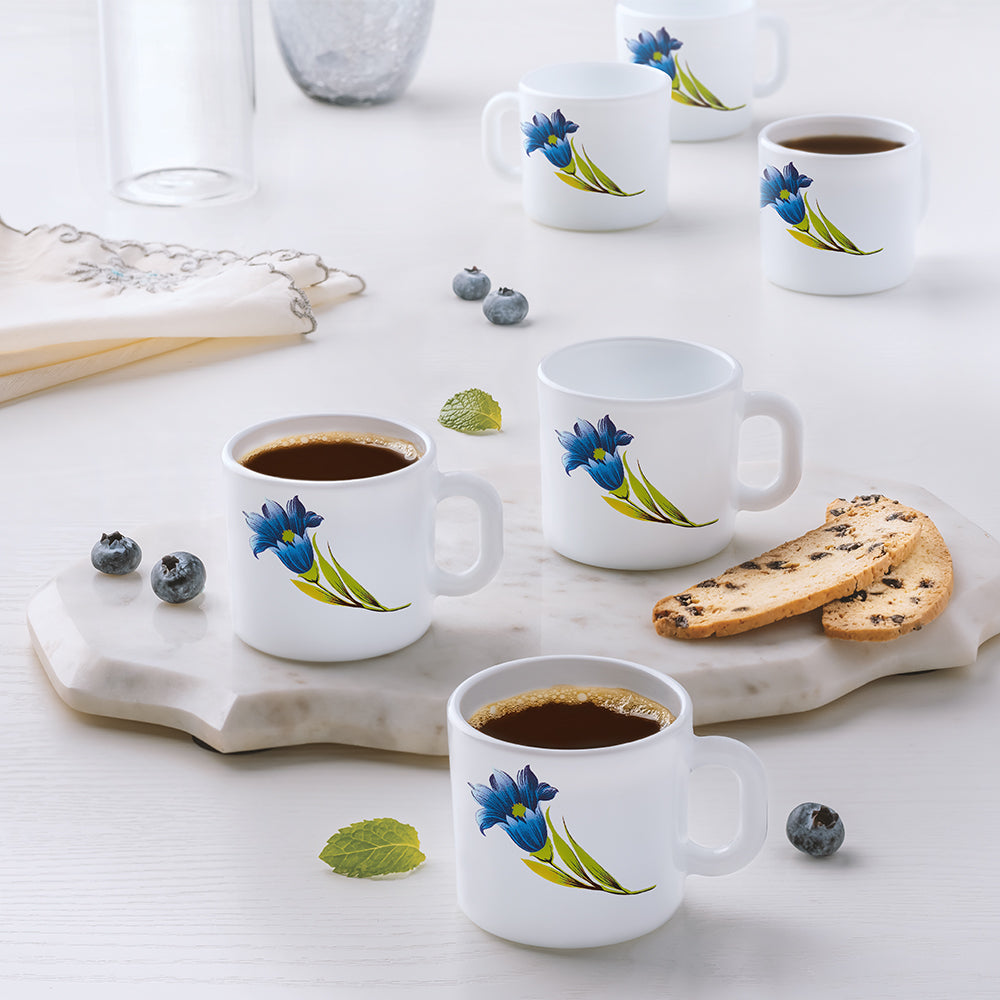 Larah by Borosil Nina Mug Set 100 ml x 6
