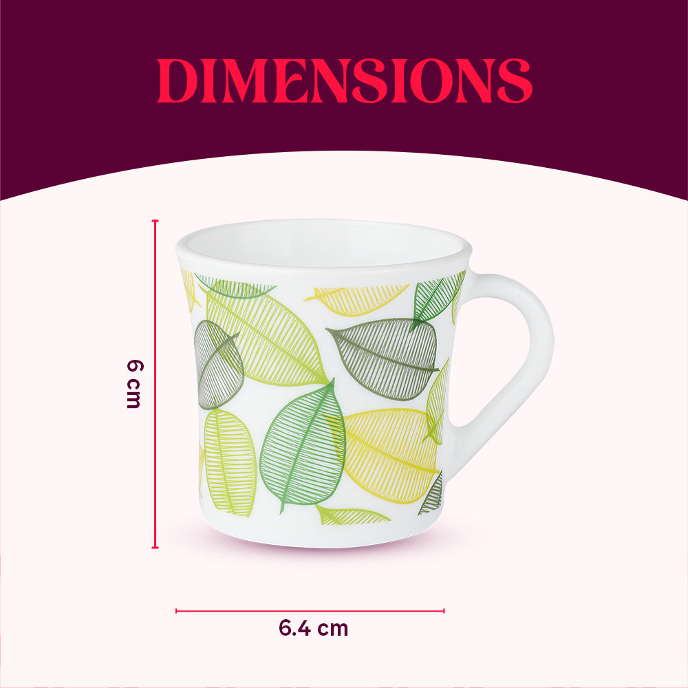 Larah by Borosil Crysta Noma Mug Set 100 ml x 6