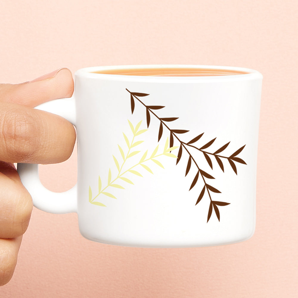Larah by Borosil Oak Mug Set 100 ml x 6
