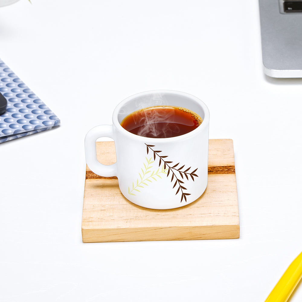 Larah by Borosil Oak Mug Set 100 ml x 6