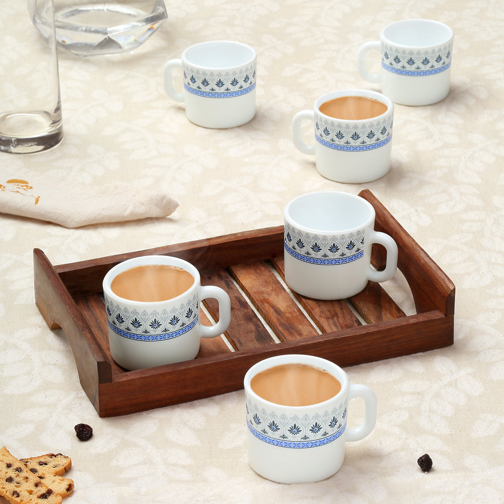 Larah by Borosil Ocean Mug Set 100 ml x 6