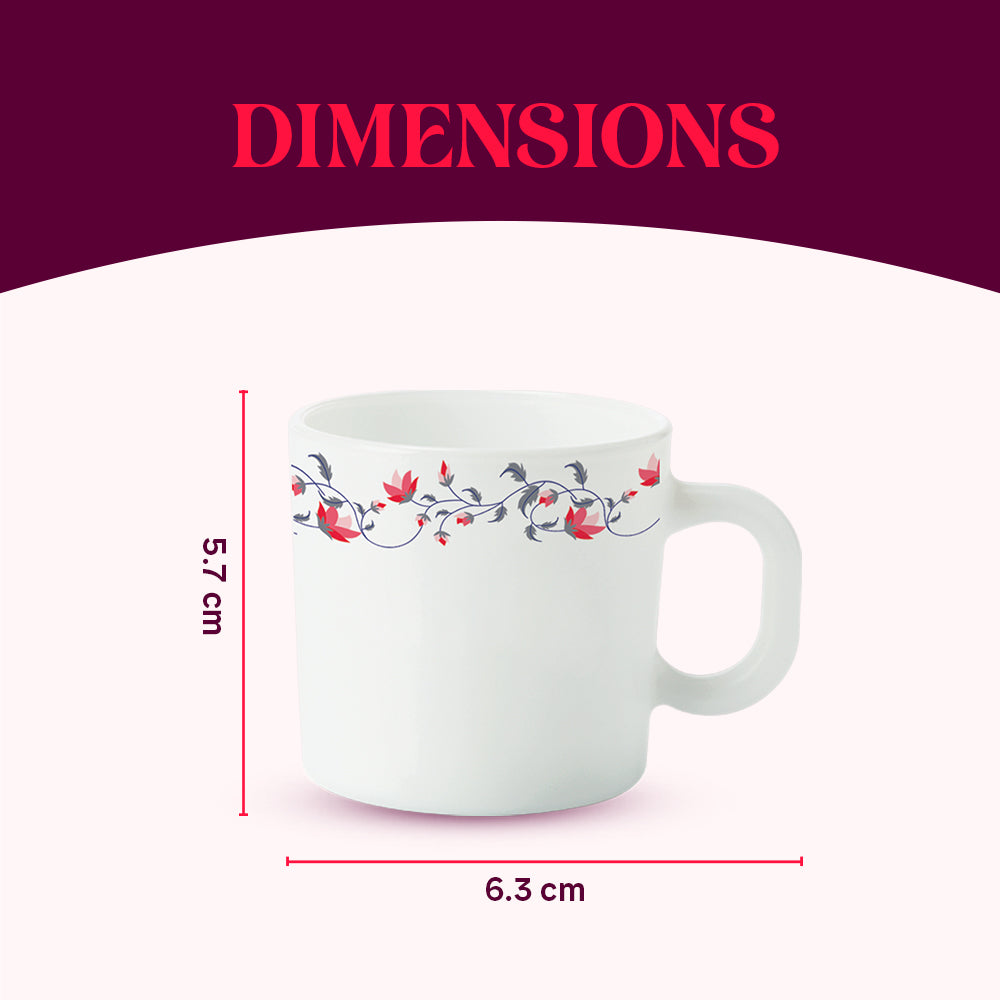 Larah by Borosil Pentas Mug Set 100 ml x 6