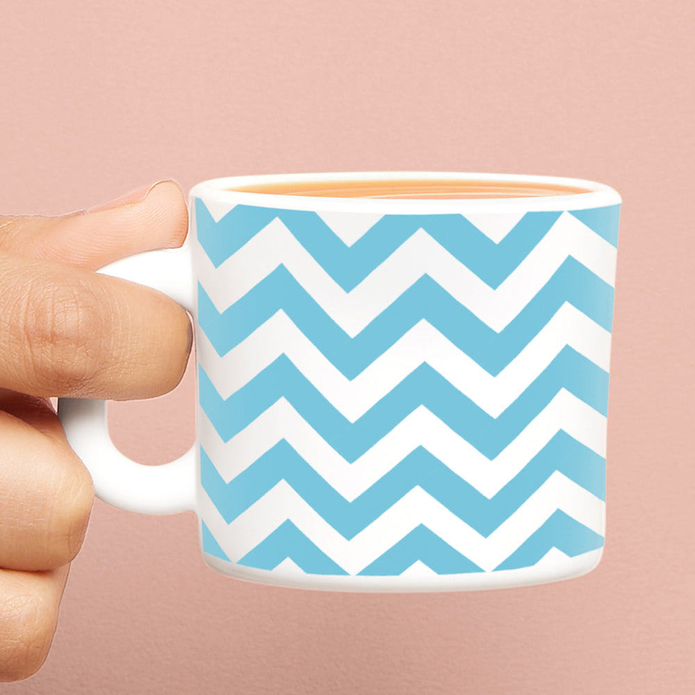 Larah by Borosil Sky Waves Mug Set 100 ml x 6