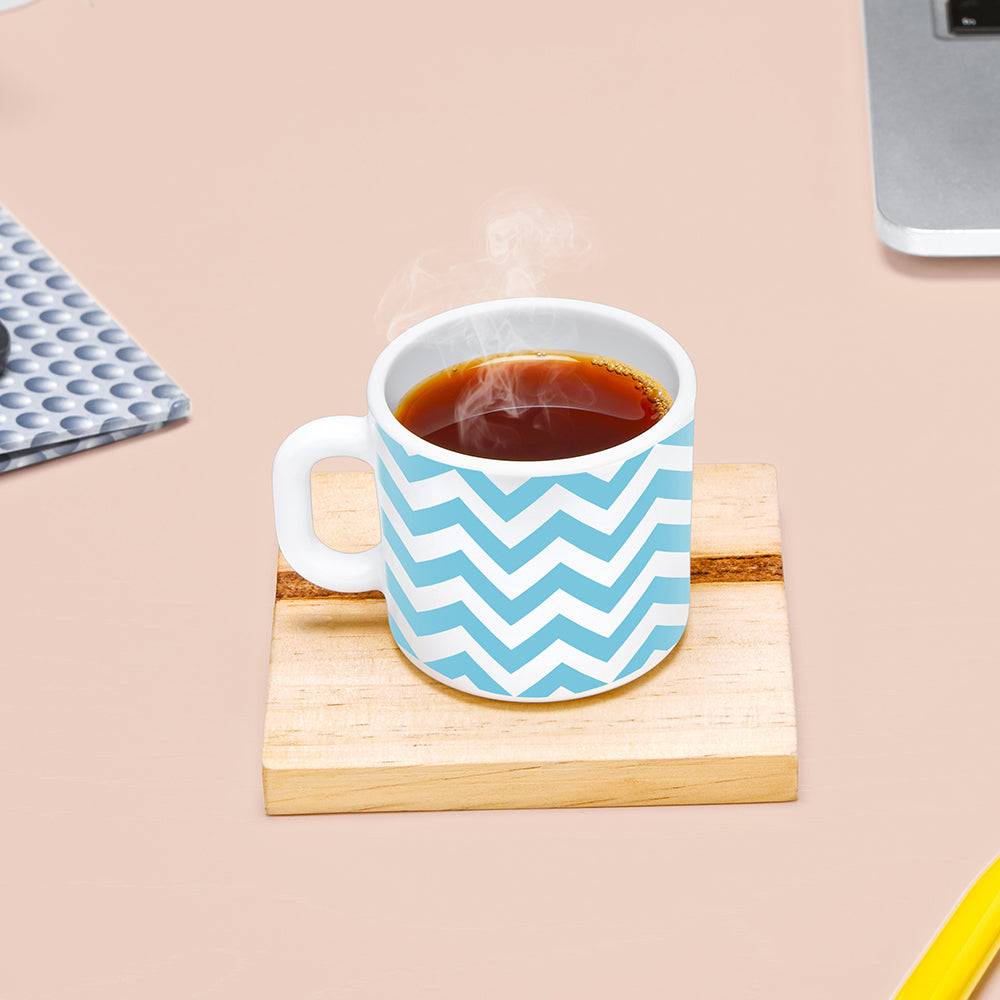Larah by Borosil Sky Waves Mug Set 100 ml x 6