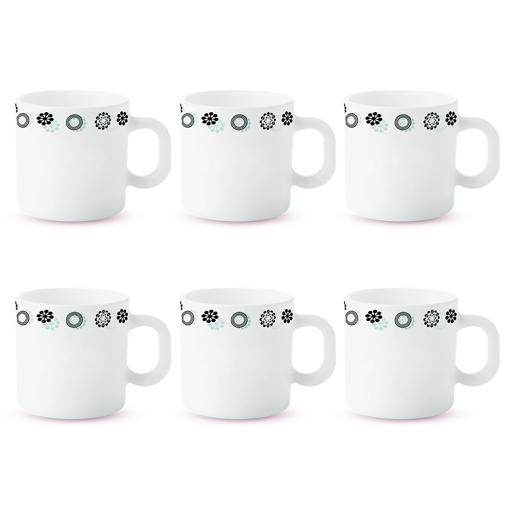 Larah by Borosil Universe Mug Set 100 ml x 6