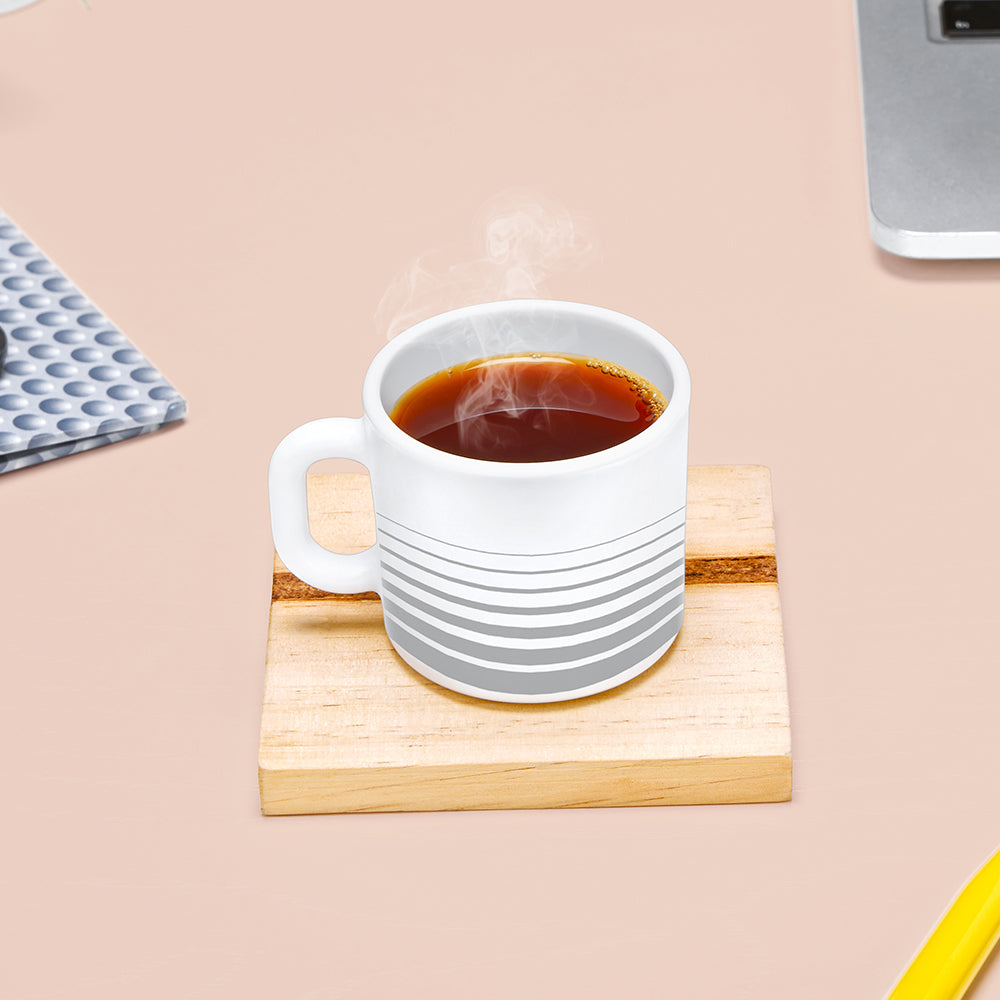 Larah by Borosil Urban Assorted Mug Set 100 ml x 6