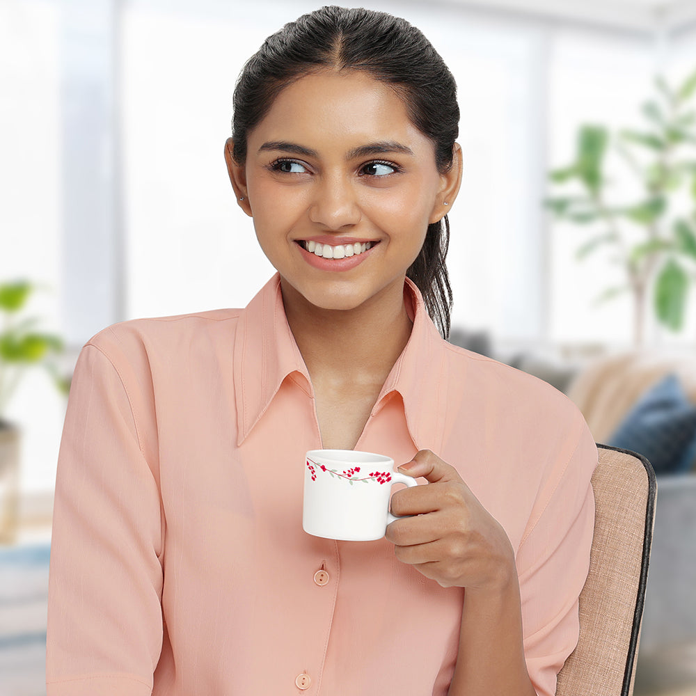 Larah by Borosil Verona Mug Set 100 ml x 6