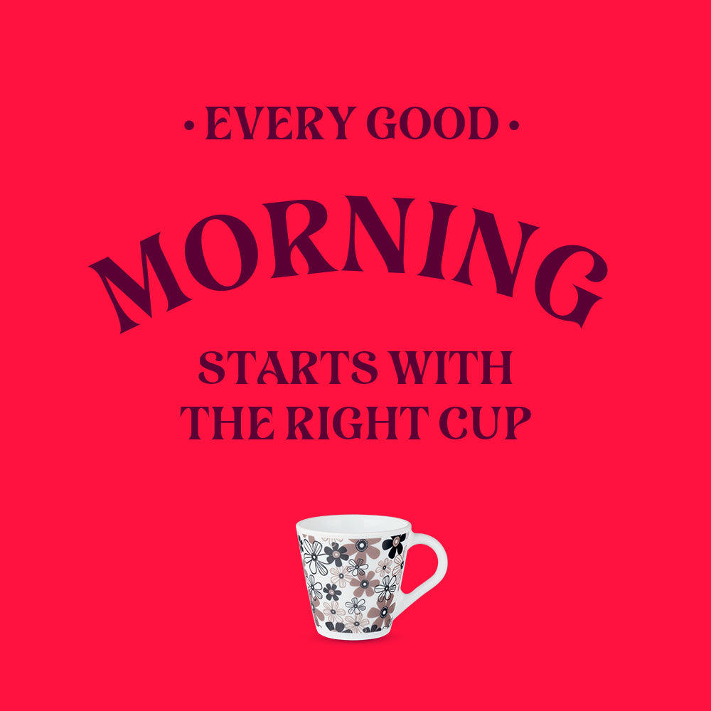Larah by Borosil Novelty Macy Mug Set 110 ml x 6