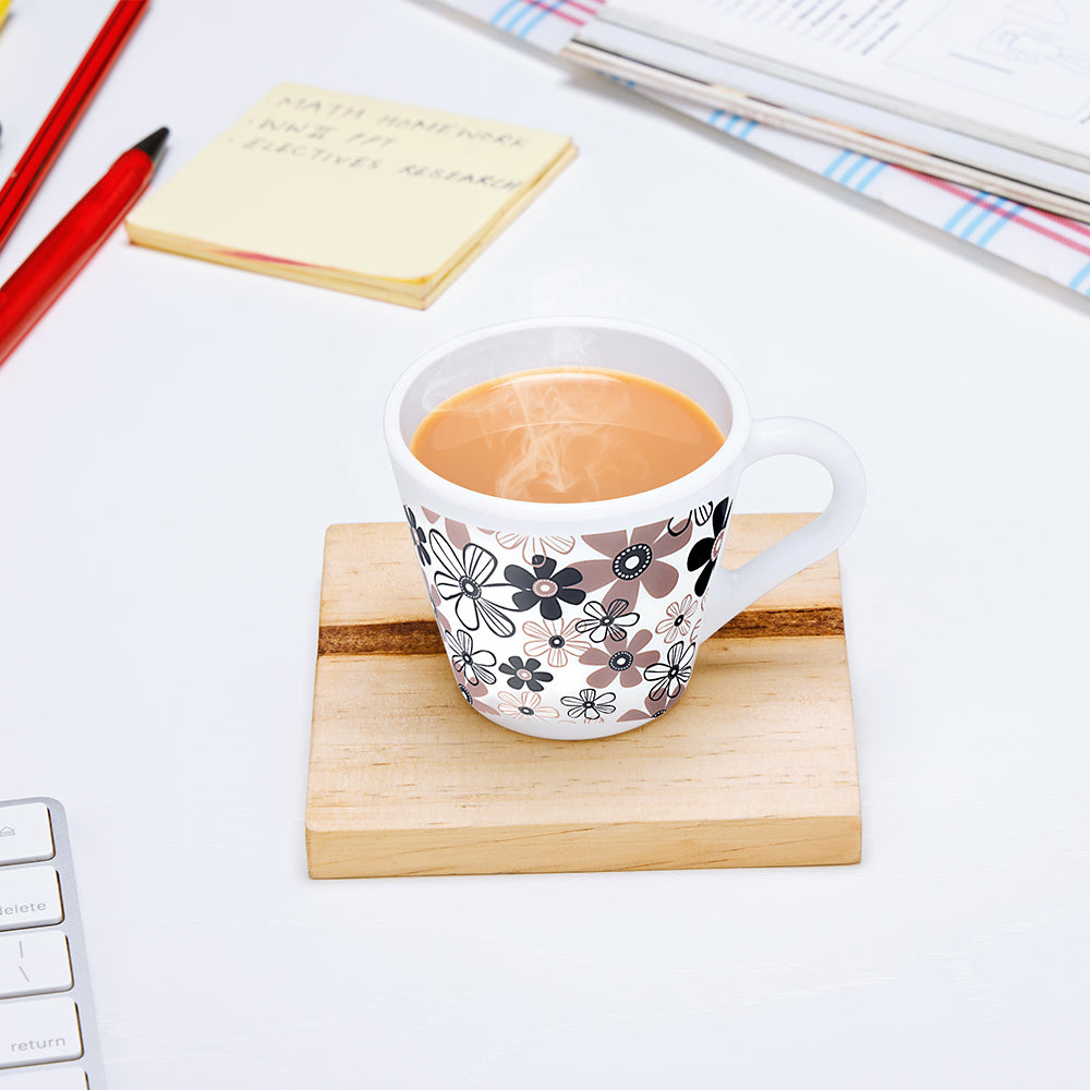 Larah by Borosil Novelty Macy Mug Set 110 ml x 6