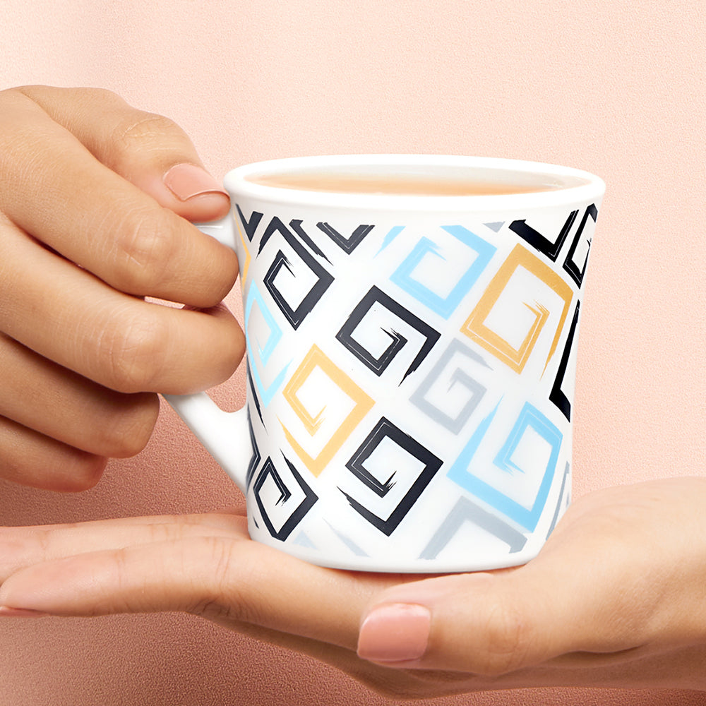 Larah by Borosil Crysta Ember Mug Set 160 ml x 6