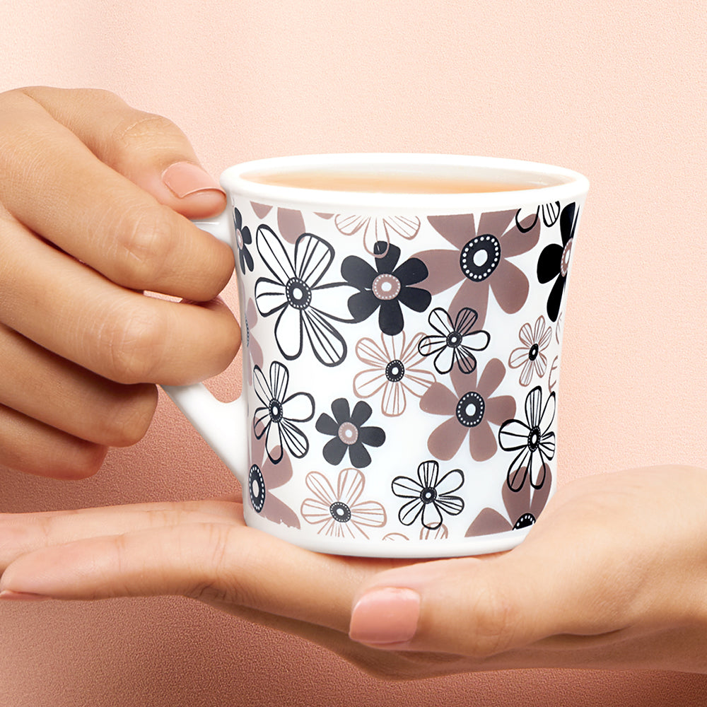 Larah by Borosil Crysta Macy Mug Set 160 ml x 6