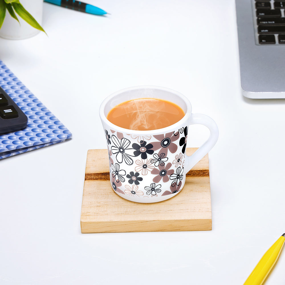 Larah by Borosil Crysta Macy Mug Set 160 ml x 6