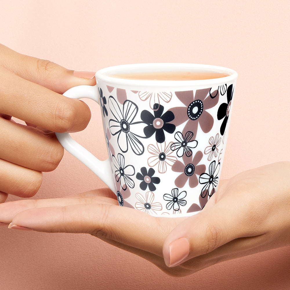 Larah by Borosil Novelty Macy Mug Set 160 ml x 6