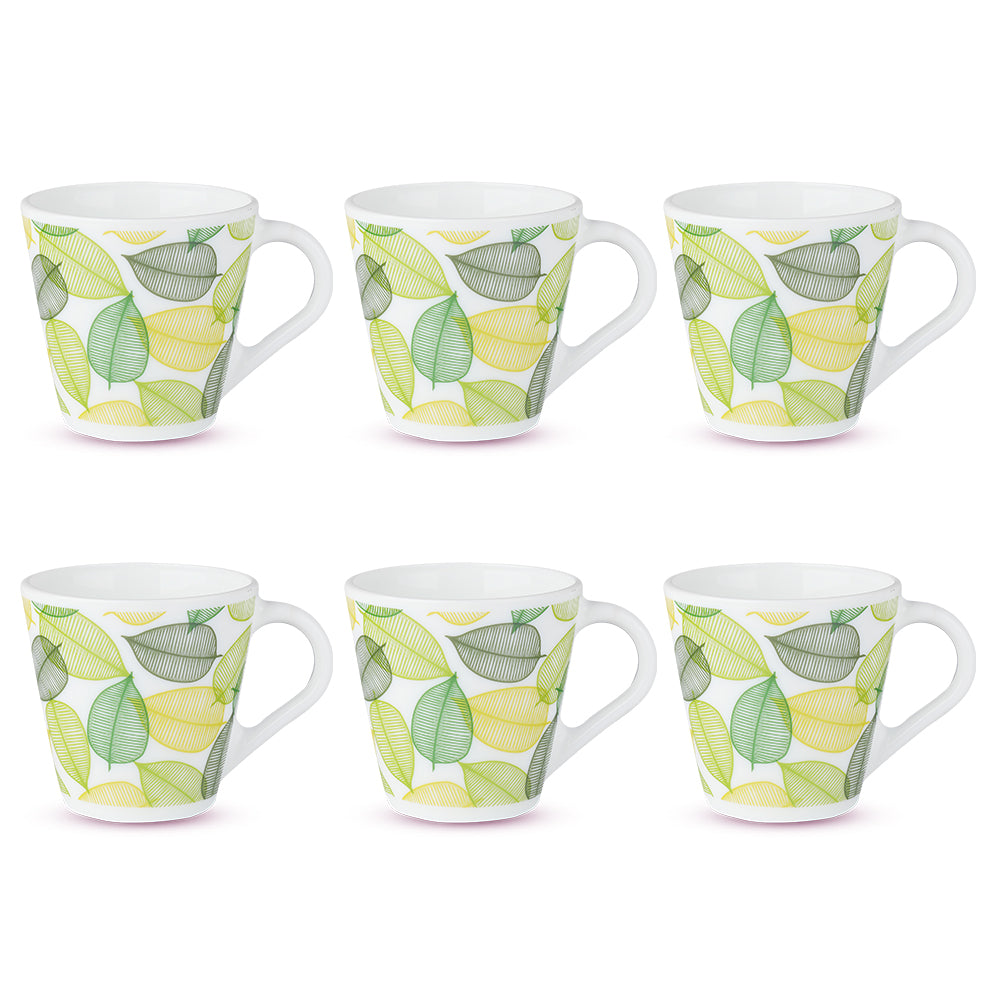 Larah by Borosil Novelty Noma Mug Set 160 ml x 6