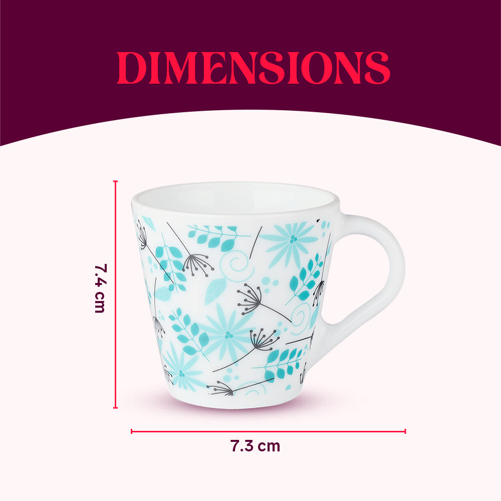 Larah by Borosil Novelty Stardust Mug Set 160 ml x 6
