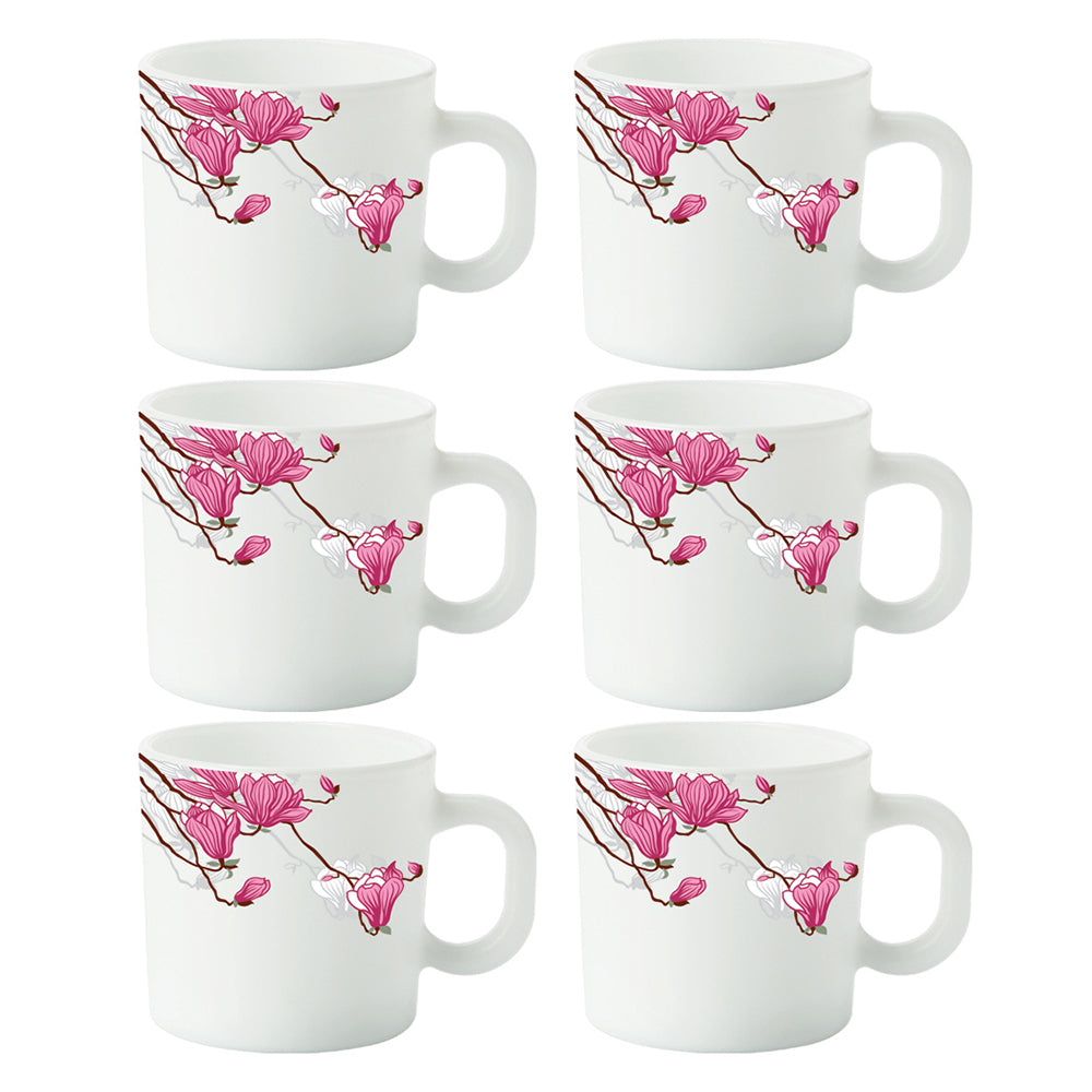 Larah By Borosil Lily Blossom Mug Set 180 ml x 6