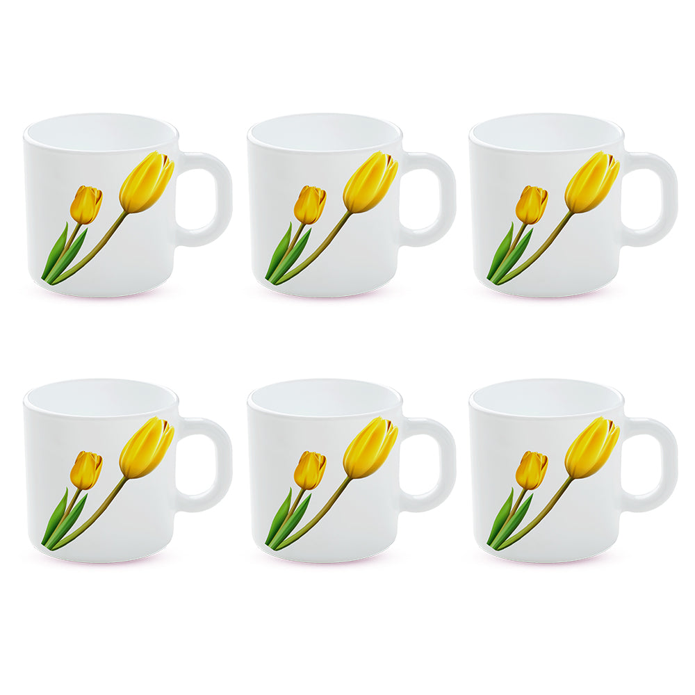 Larah by Borosil Lyana Mug Set 180 ml x 6