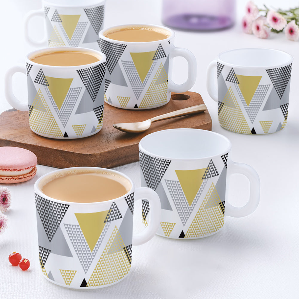Larah by Borosil Nivaah Mug Set 180 ml x 6