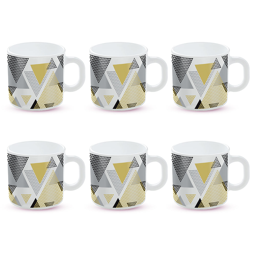 Larah by Borosil Nivaah Mug Set 180 ml x 6