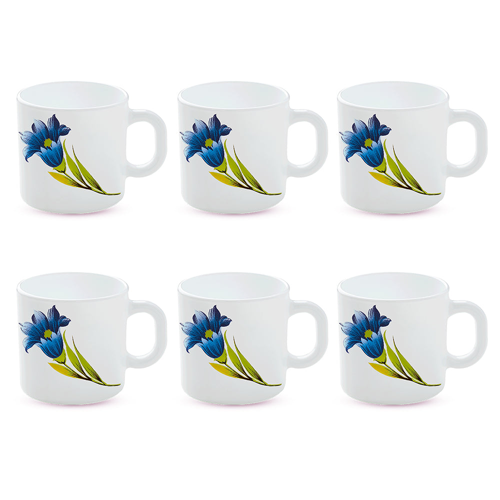 Larah by Borosil Nina Mug Set 180 ml x 6