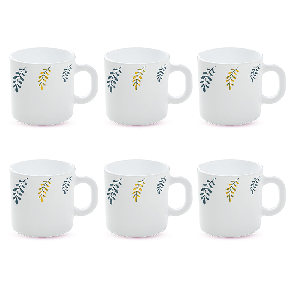 Larah by Borosil Niva Mug Set 180 ml x 6