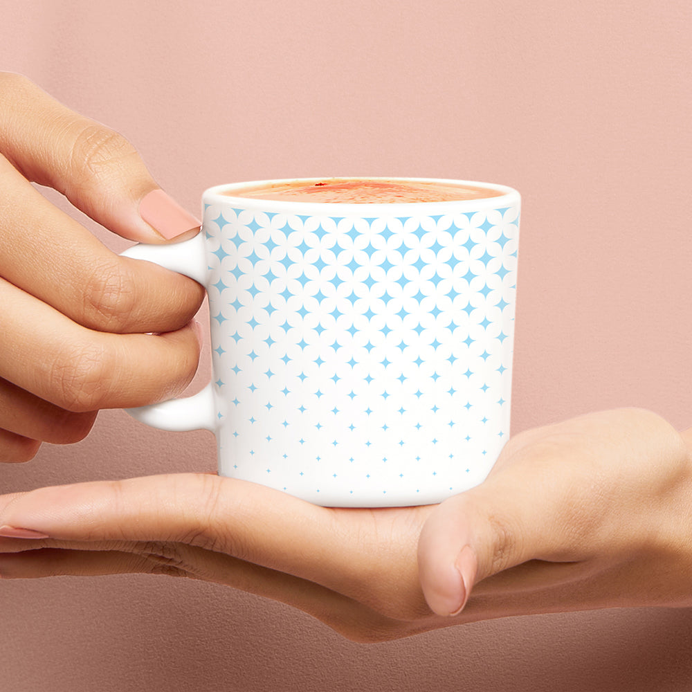 Larah by Borosil Nora Sky Mug Set 180 ml x 6