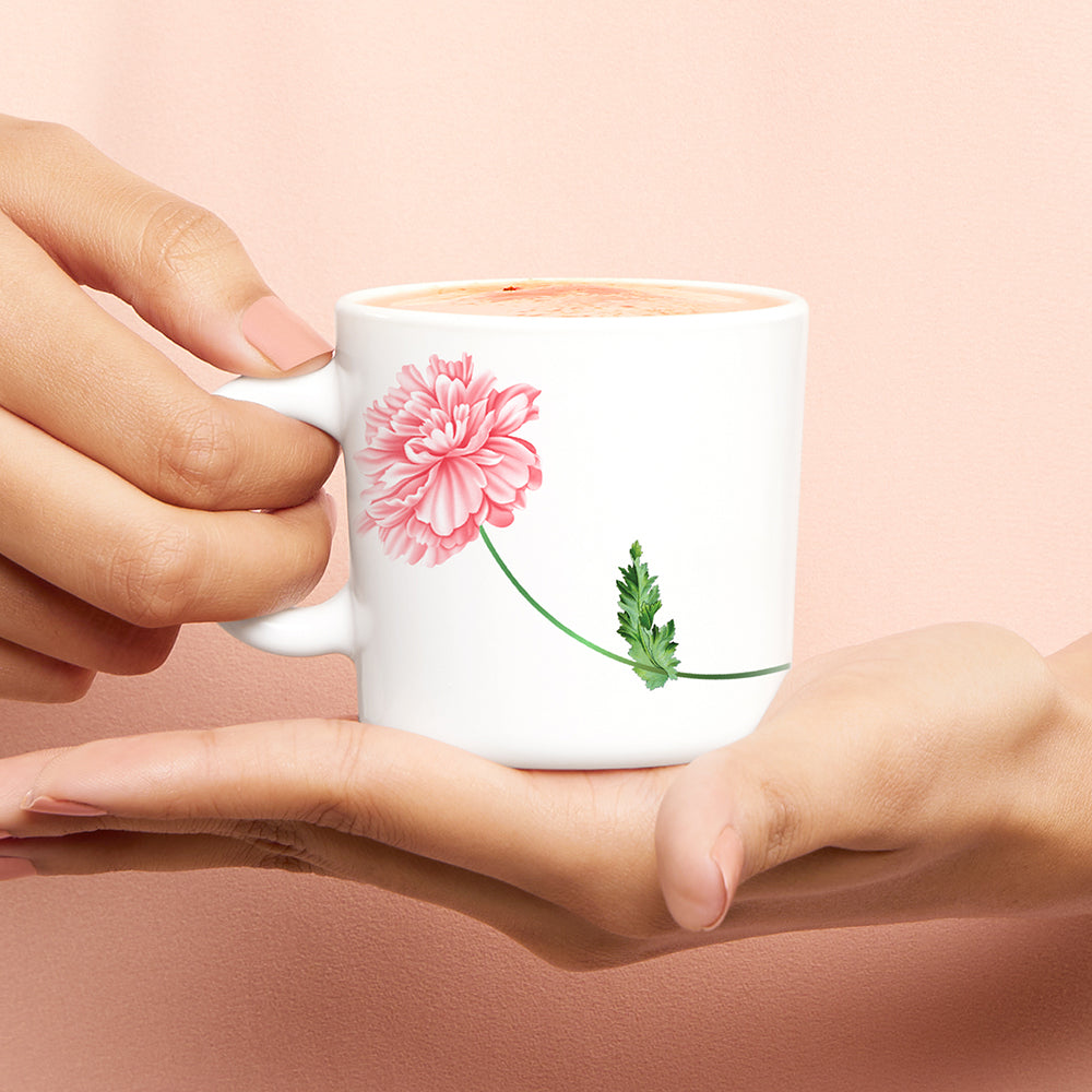 Larah by Borosil Red Mist Mug Set 180 ml x 6