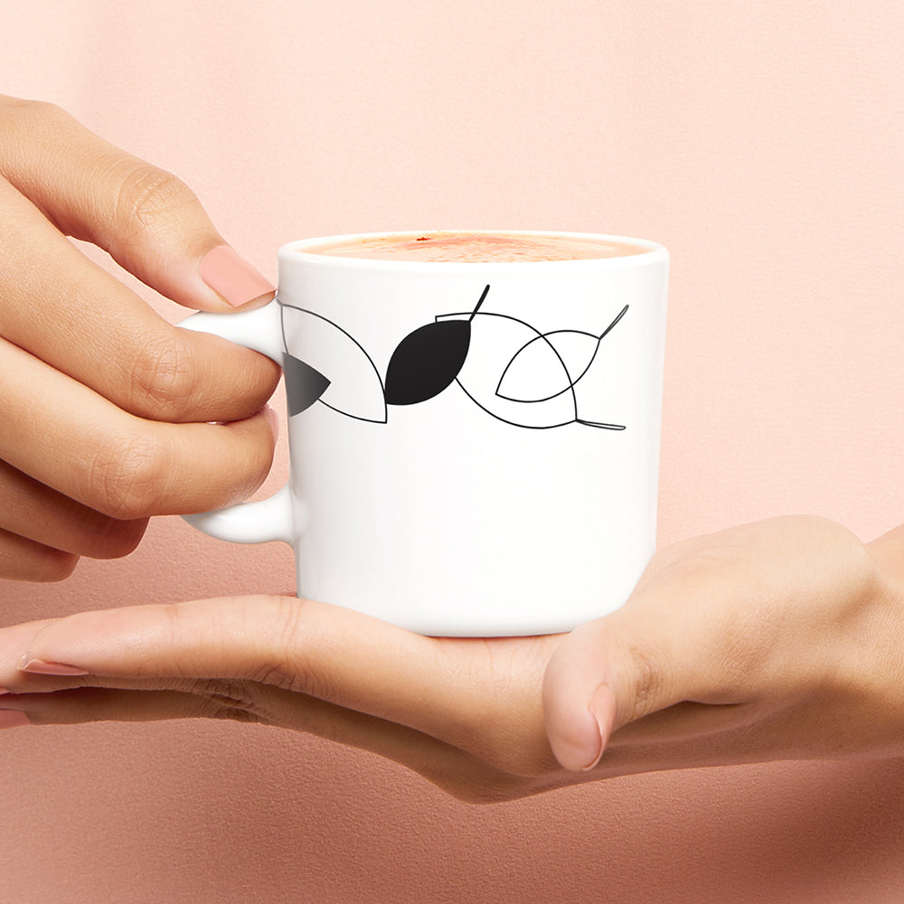Larah by Borosil Shadow Mug Set 180 ml x 6 (Option 1)